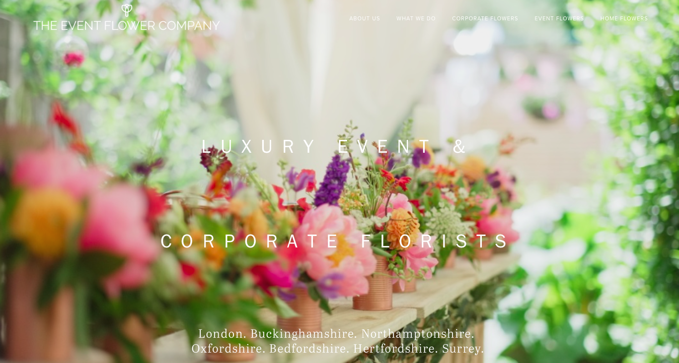 The Event Flower Company homepage